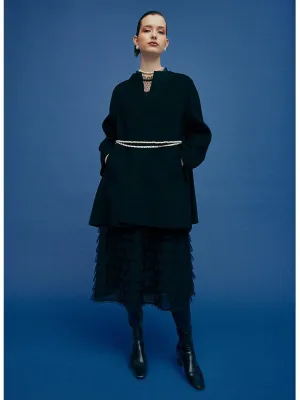 Tencel & Woolen Wrapped Coat