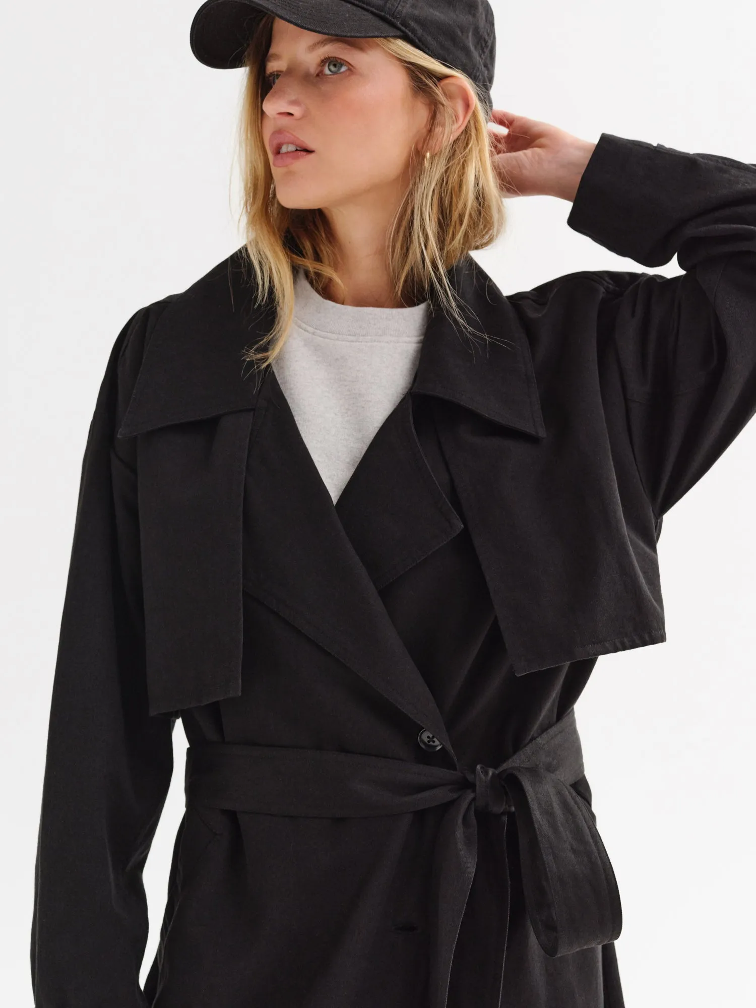 Tencel Twill Trench Coat
