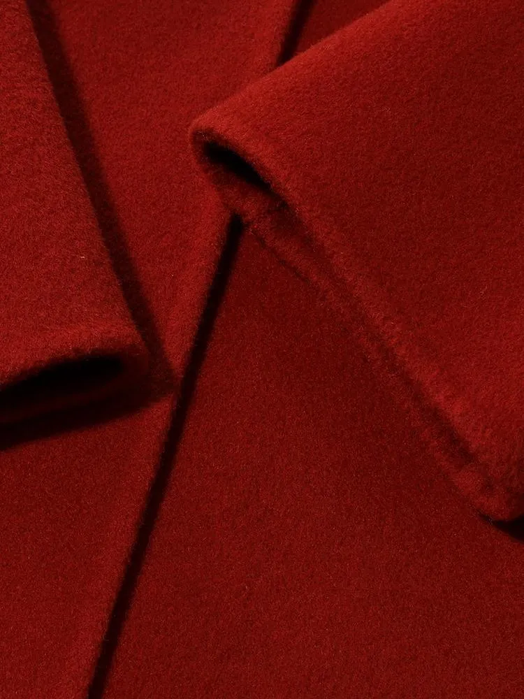 Tencel Wool Double-Faced Lapel Coat
