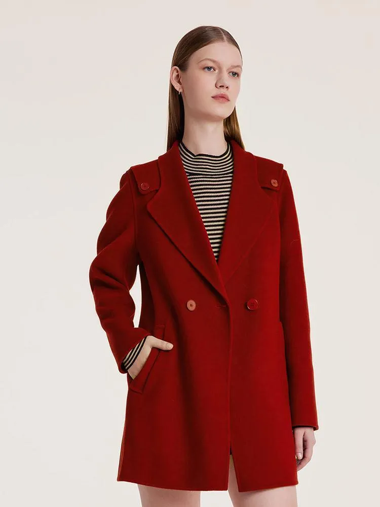 Tencel Wool Double-Faced Lapel Coat