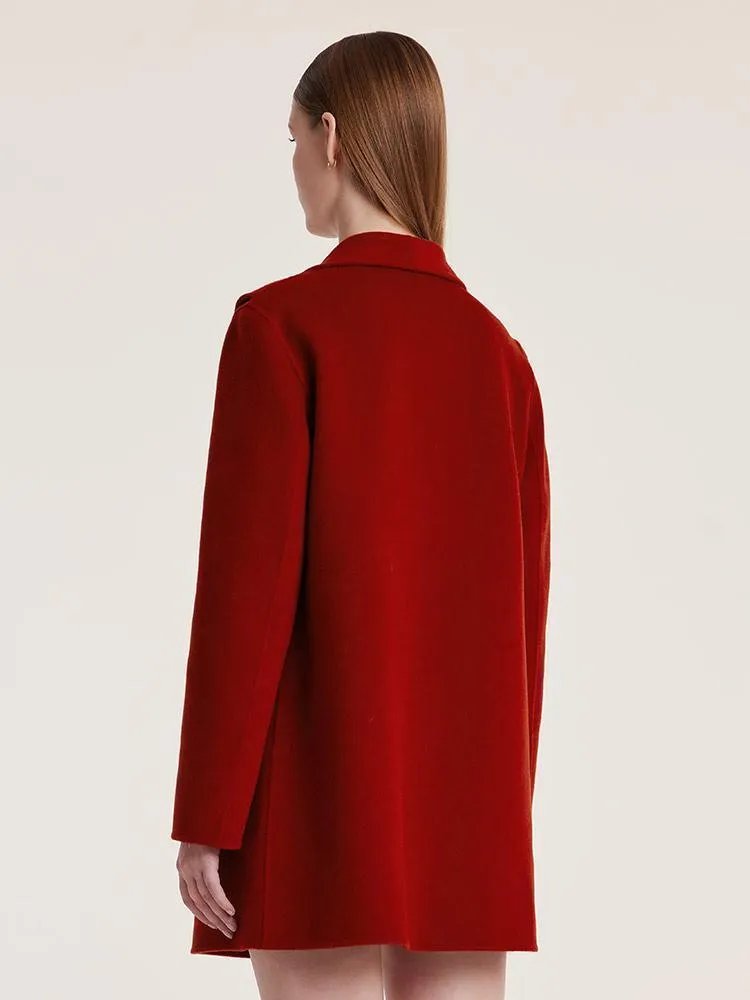 Tencel Wool Double-Faced Lapel Coat