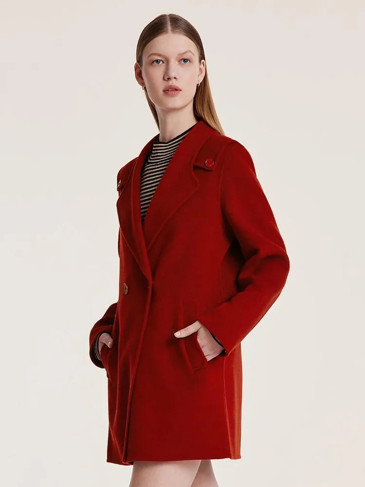 Tencel Wool Double-Faced Lapel Coat
