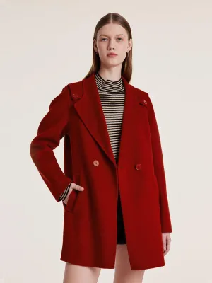 Tencel Wool Double-Faced Lapel Coat