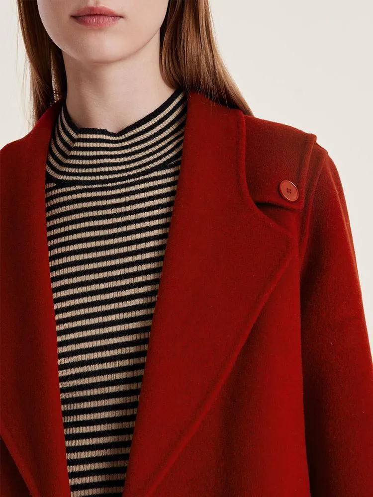 Tencel Wool Double-Faced Lapel Coat