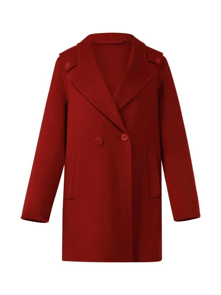 Tencel Wool Double-Faced Lapel Coat