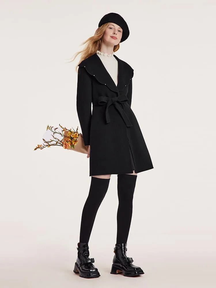 Tencel Wool Lapel Doubled-Faced Coat