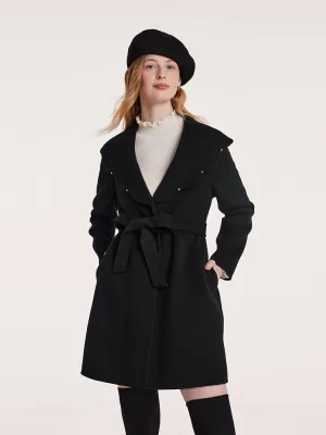 Tencel Wool Lapel Doubled-Faced Coat