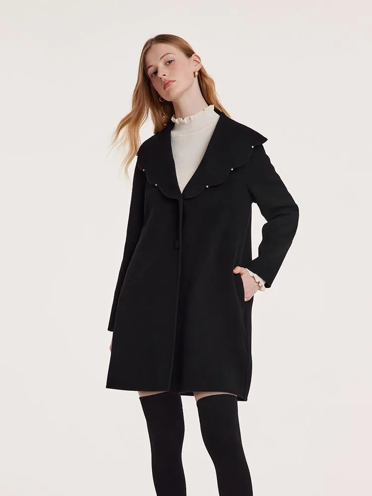 Tencel Wool Lapel Doubled-Faced Coat