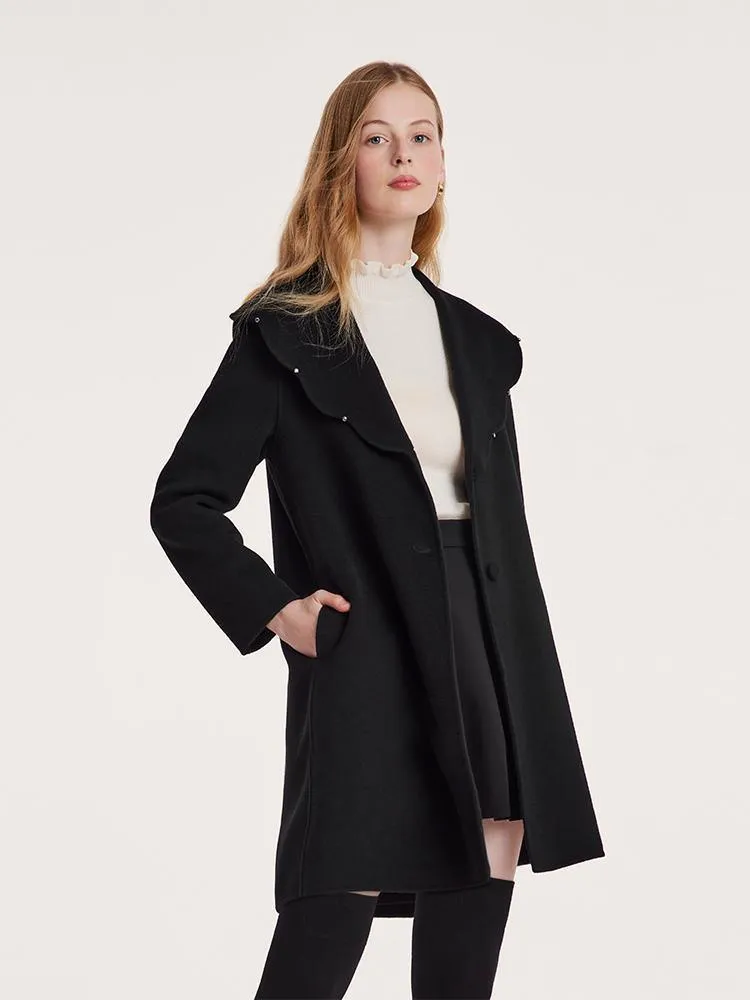 Tencel Wool Lapel Doubled-Faced Coat