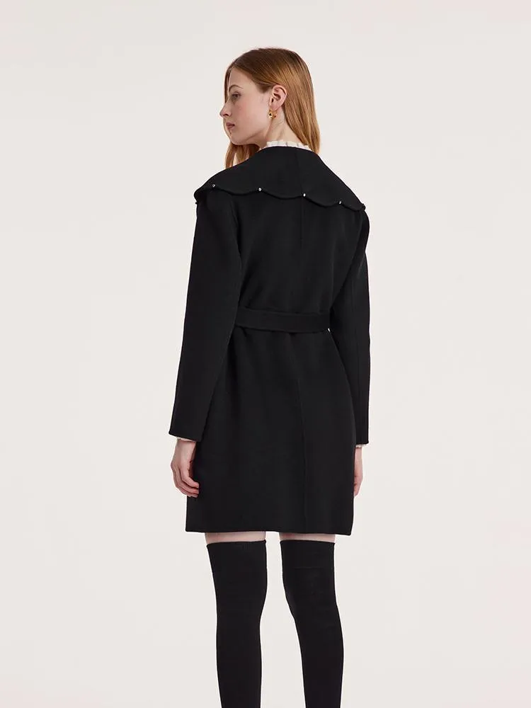 Tencel Wool Lapel Doubled-Faced Coat