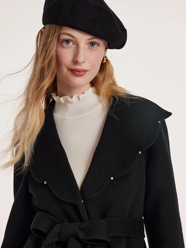 Tencel Wool Lapel Doubled-Faced Coat