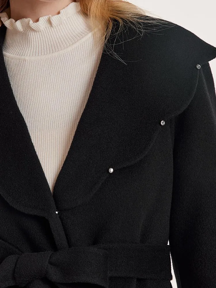 Tencel Wool Lapel Doubled-Faced Coat