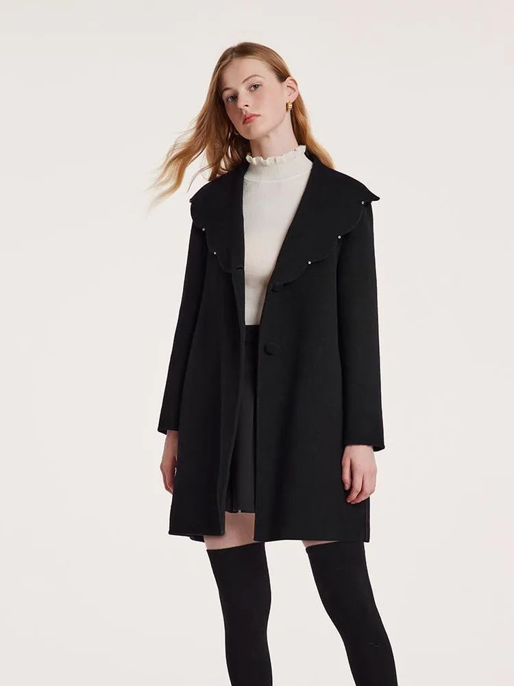 Tencel Wool Lapel Doubled-Faced Coat