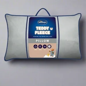 Tesco Silentnight Teddy Pillow - Silver