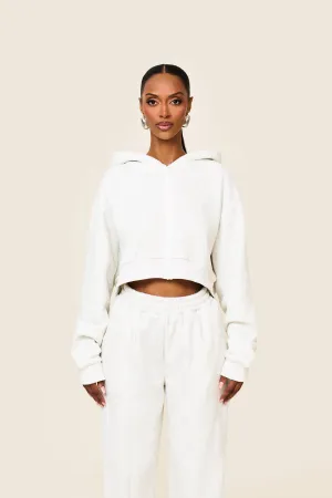 The Essentials Cropped Jacket - Marl Grey