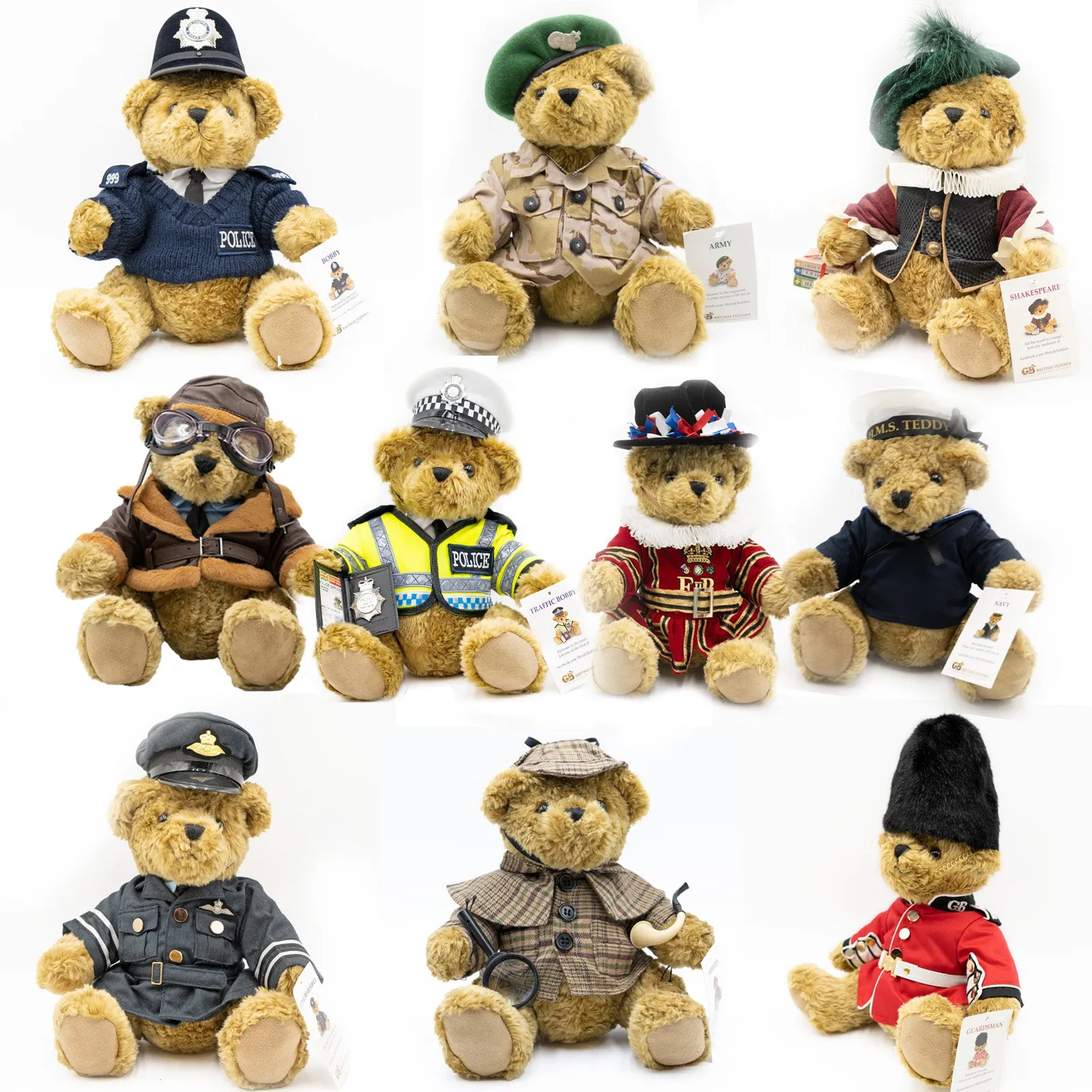 The Great British Teddy Bear Company Shakespeare Soft Plush Toy Collectable