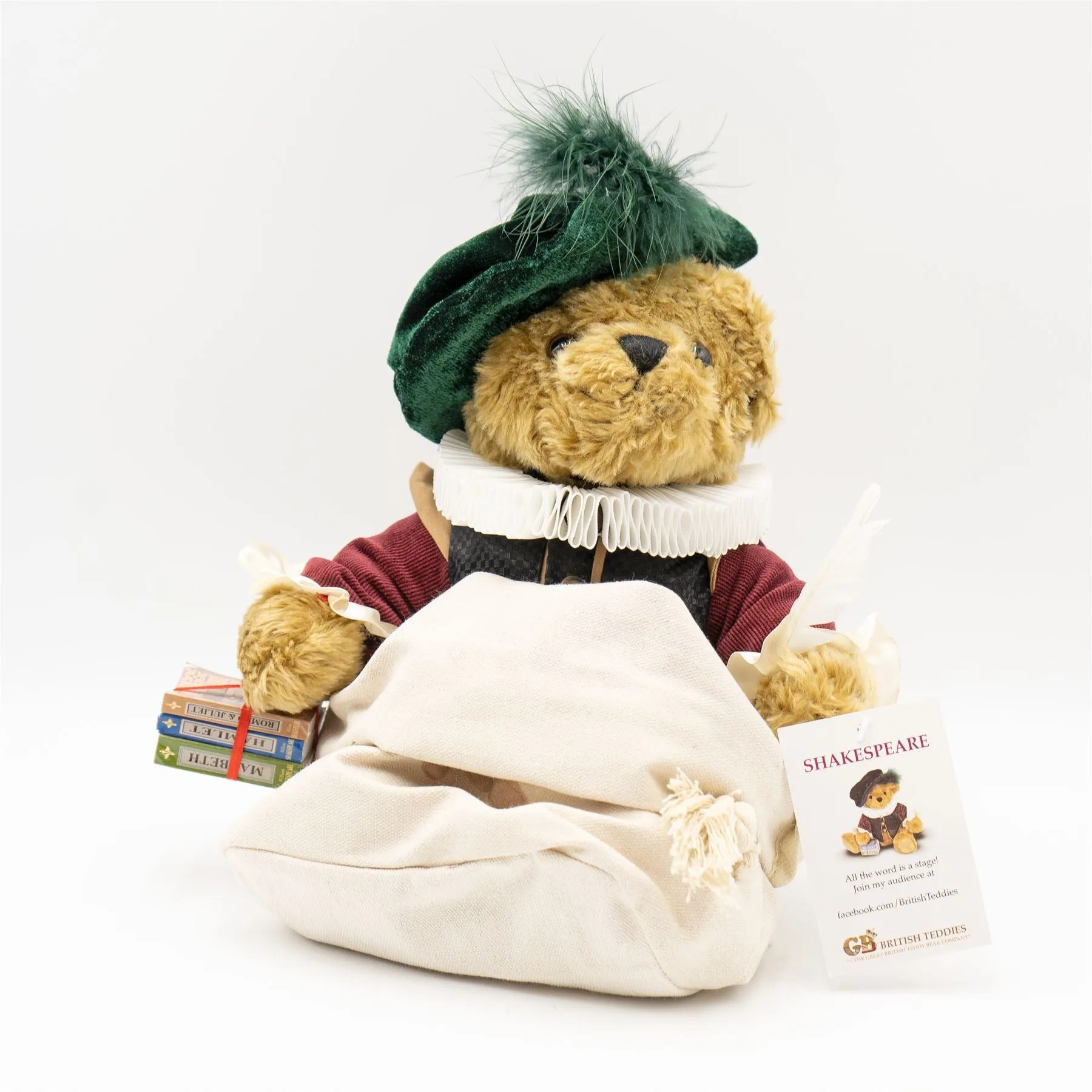 The Great British Teddy Bear Company Shakespeare Soft Plush Toy Collectable