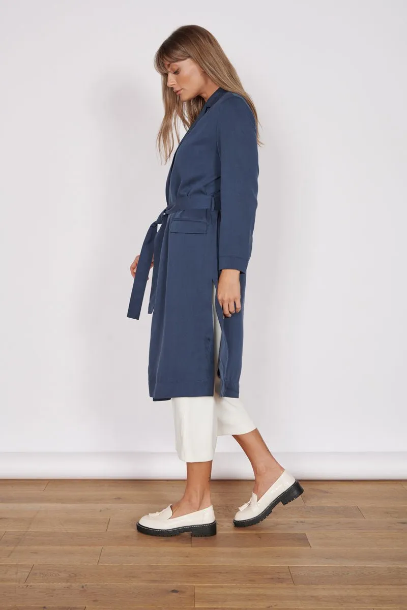 Timeless Dali Longline Lightweight Coat, Navy