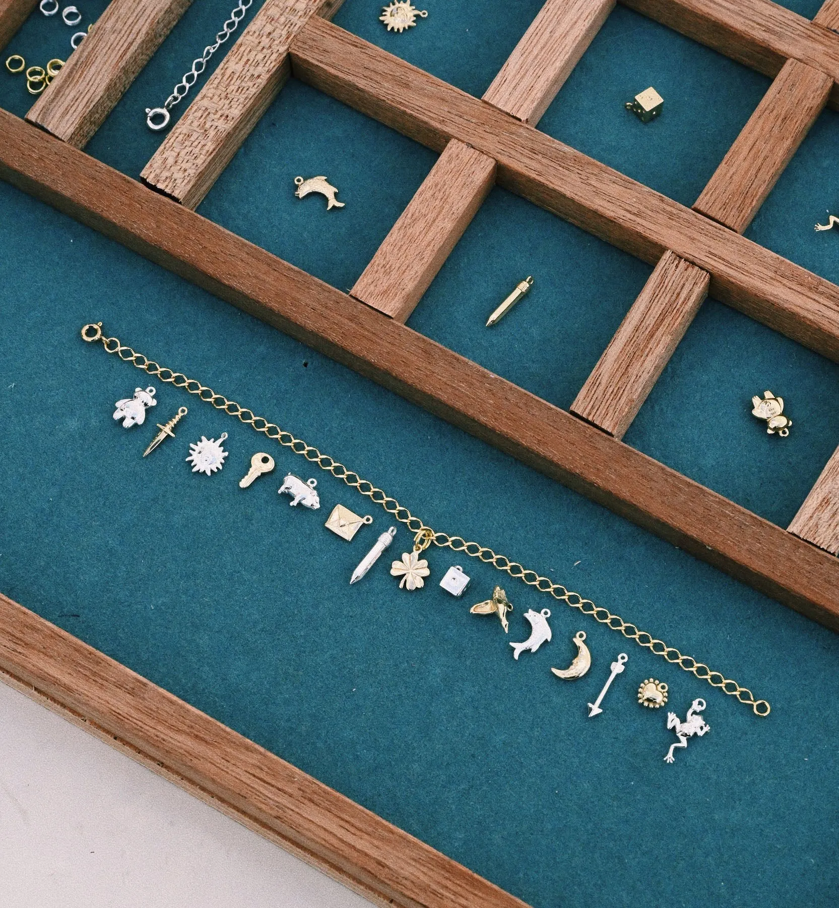 Tiny Teddy Charm 14K