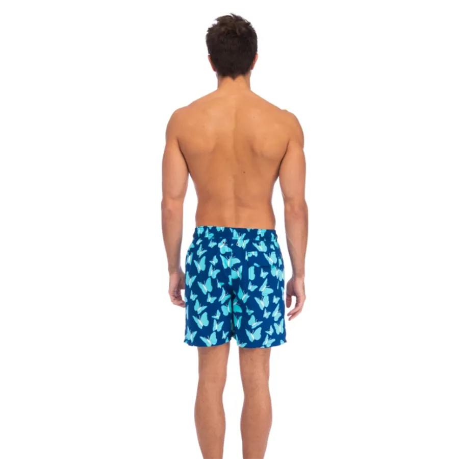 Tom & Teddy Mens Butterfly Swim Shorts BTRTR - Turquoise