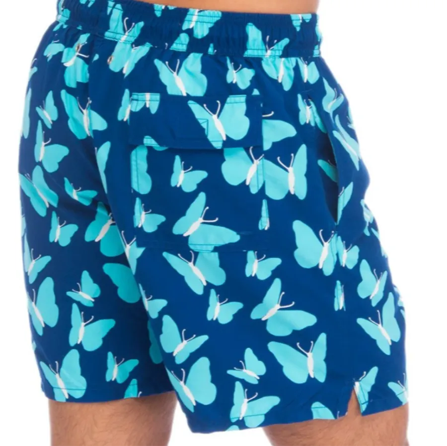 Tom & Teddy Mens Butterfly Swim Shorts BTRTR - Turquoise