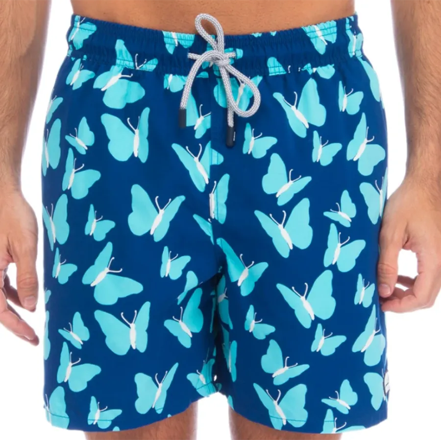 Tom & Teddy Mens Butterfly Swim Shorts BTRTR - Turquoise