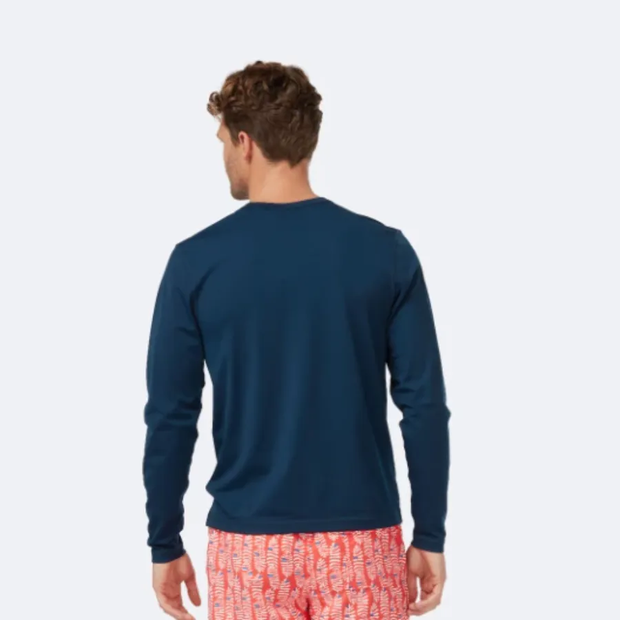 Tom & Teddy Mens Rash Tops Long Sleeves SDBLS - Deep Blue