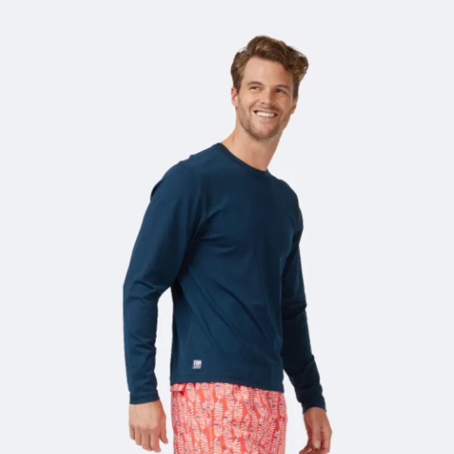 Tom & Teddy Mens Rash Tops Long Sleeves SDBLS - Deep Blue