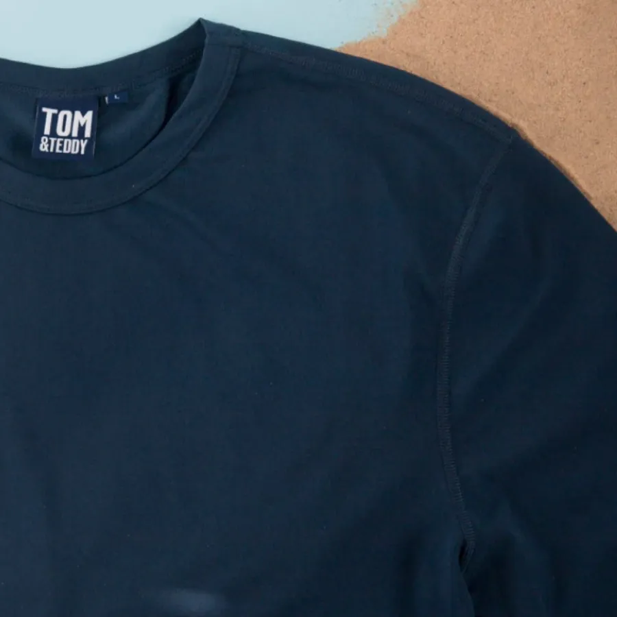 Tom & Teddy Mens Rash Tops Long Sleeves SDBLS - Deep Blue