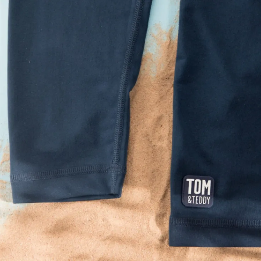 Tom & Teddy Mens Rash Tops Long Sleeves SDBLS - Deep Blue