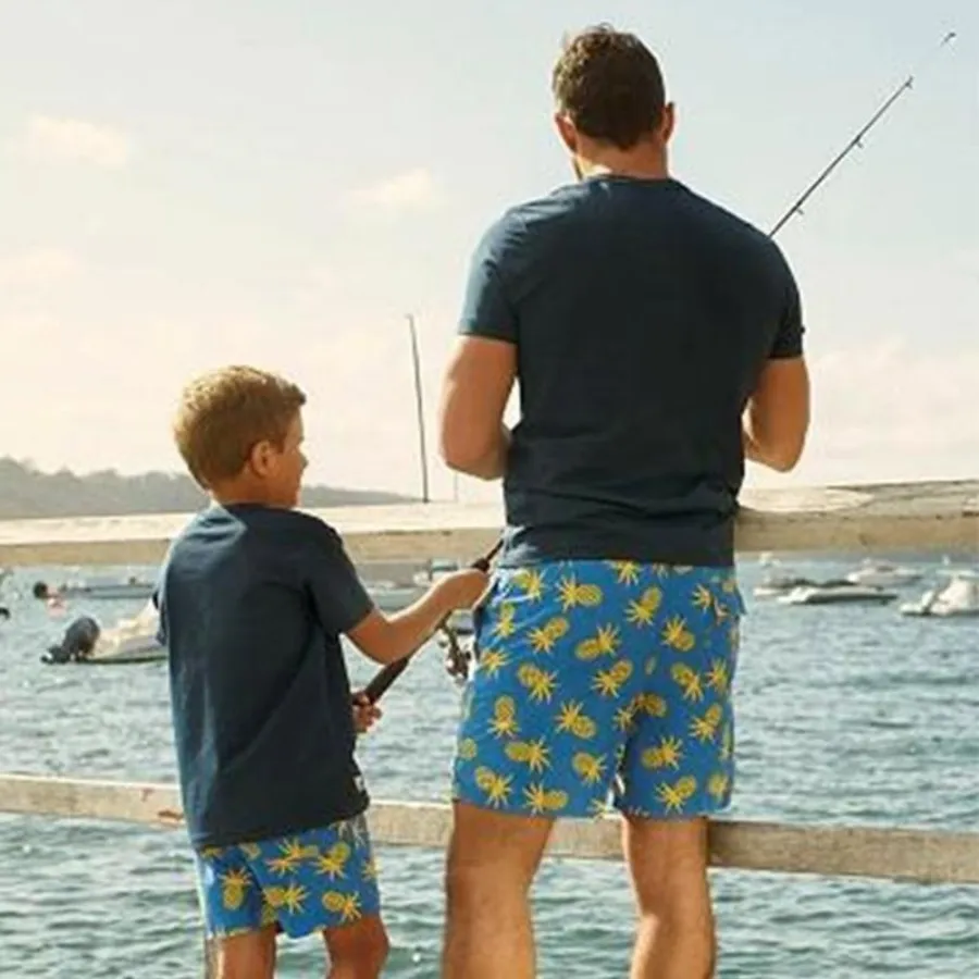 Tom & Teddy Mens Rash Tops Short Sleeves SDBSS - Deep Blue