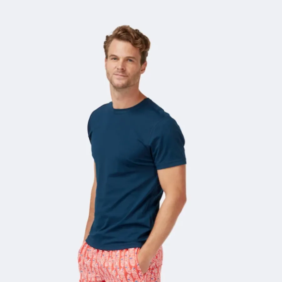 Tom & Teddy Mens Rash Tops Short Sleeves SDBSS - Deep Blue