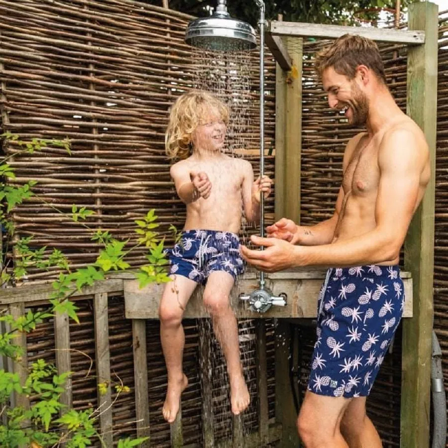 Tom & Teddy Pineapple Boys Swim Shorts PINSP-J - Shell Pink