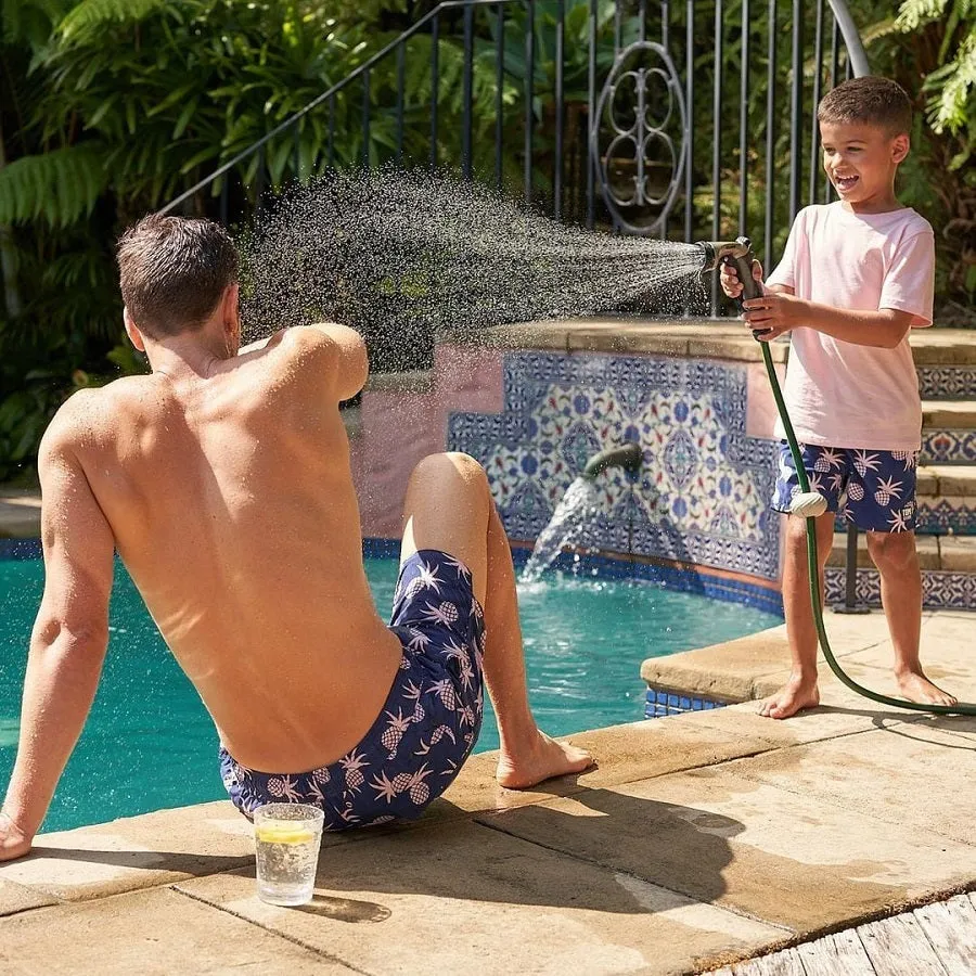 Tom & Teddy Pineapple Boys Swim Shorts PINSP-J - Shell Pink