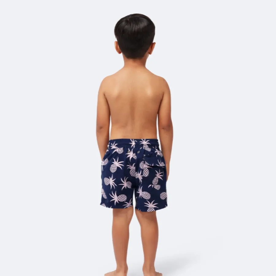 Tom & Teddy Pineapple Boys Swim Shorts PINSP-J - Shell Pink