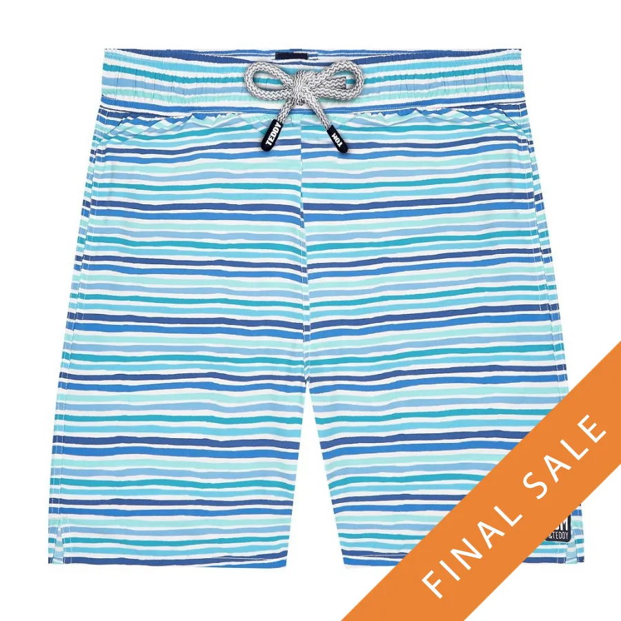 Tom & Teddy Stripe Men Swim Shorts STROC - Ocean