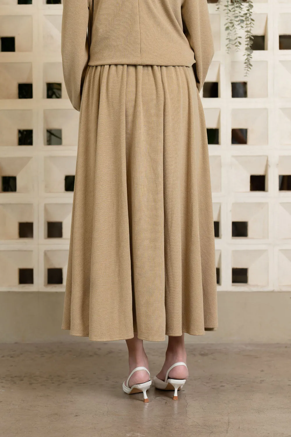 Tyra Blouse & Skirt Set Matcha Latte