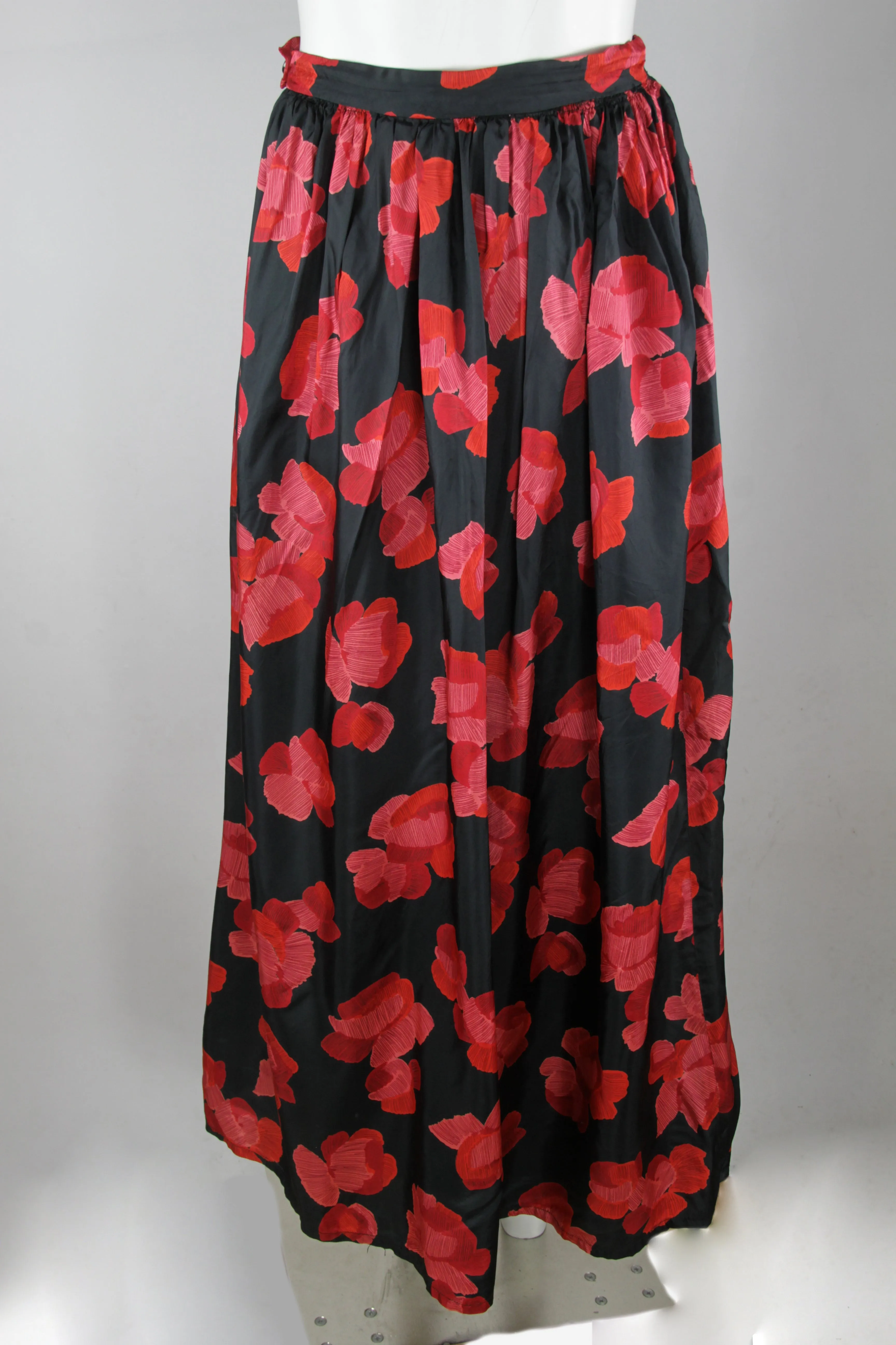 Vintage 50s Silk Skirt - S