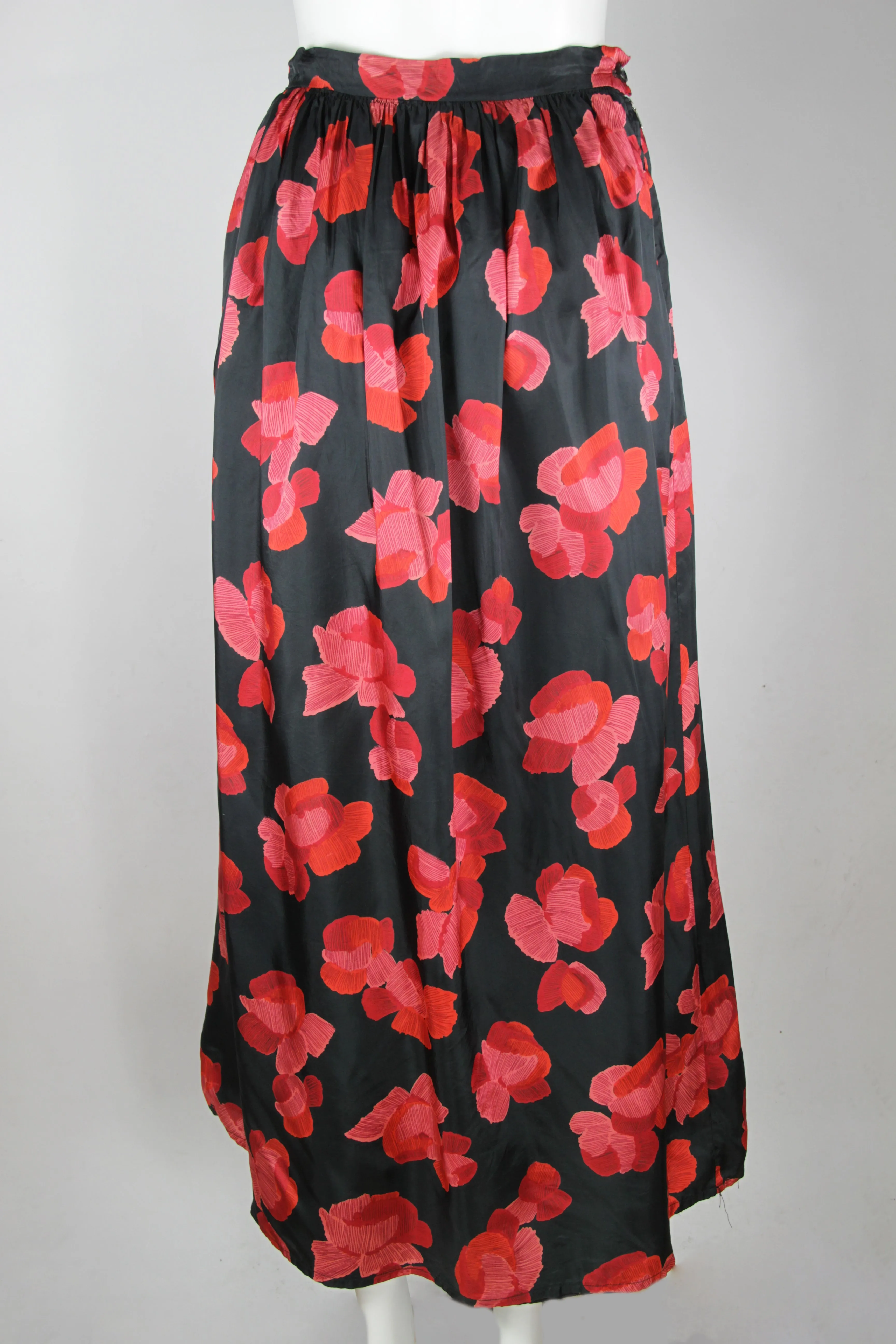 Vintage 50s Silk Skirt - S