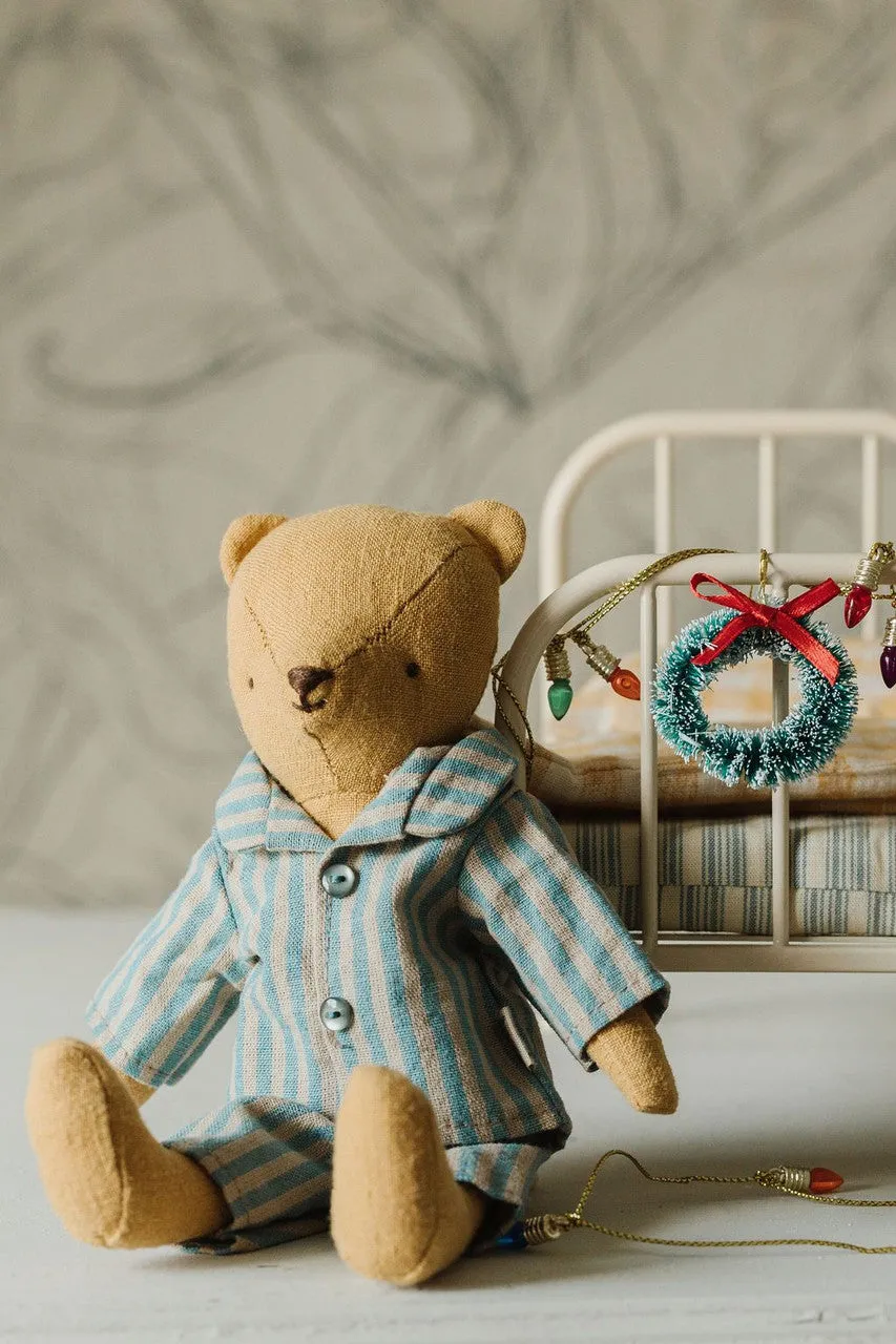 Vintage Bed, Teddy Junior- Blue Mattress