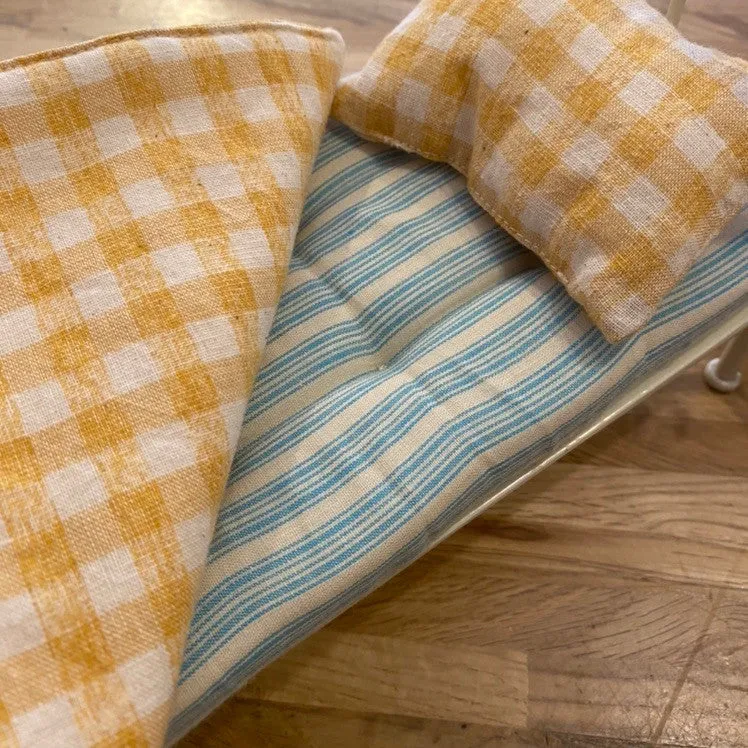Vintage Bed, Teddy Junior- Blue Mattress