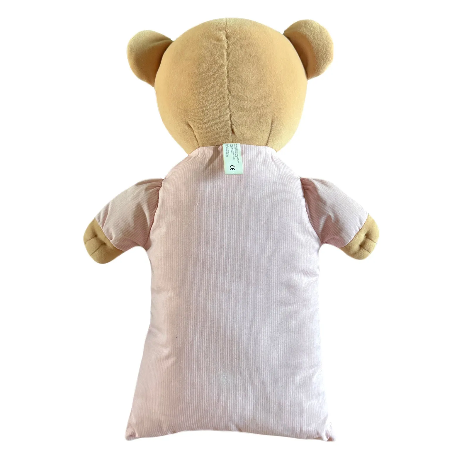 Vintage New Precious Moments 15" Pink Bear Teddy Pillow with Bow & Hidden Pocket Rare 1999 Collectible