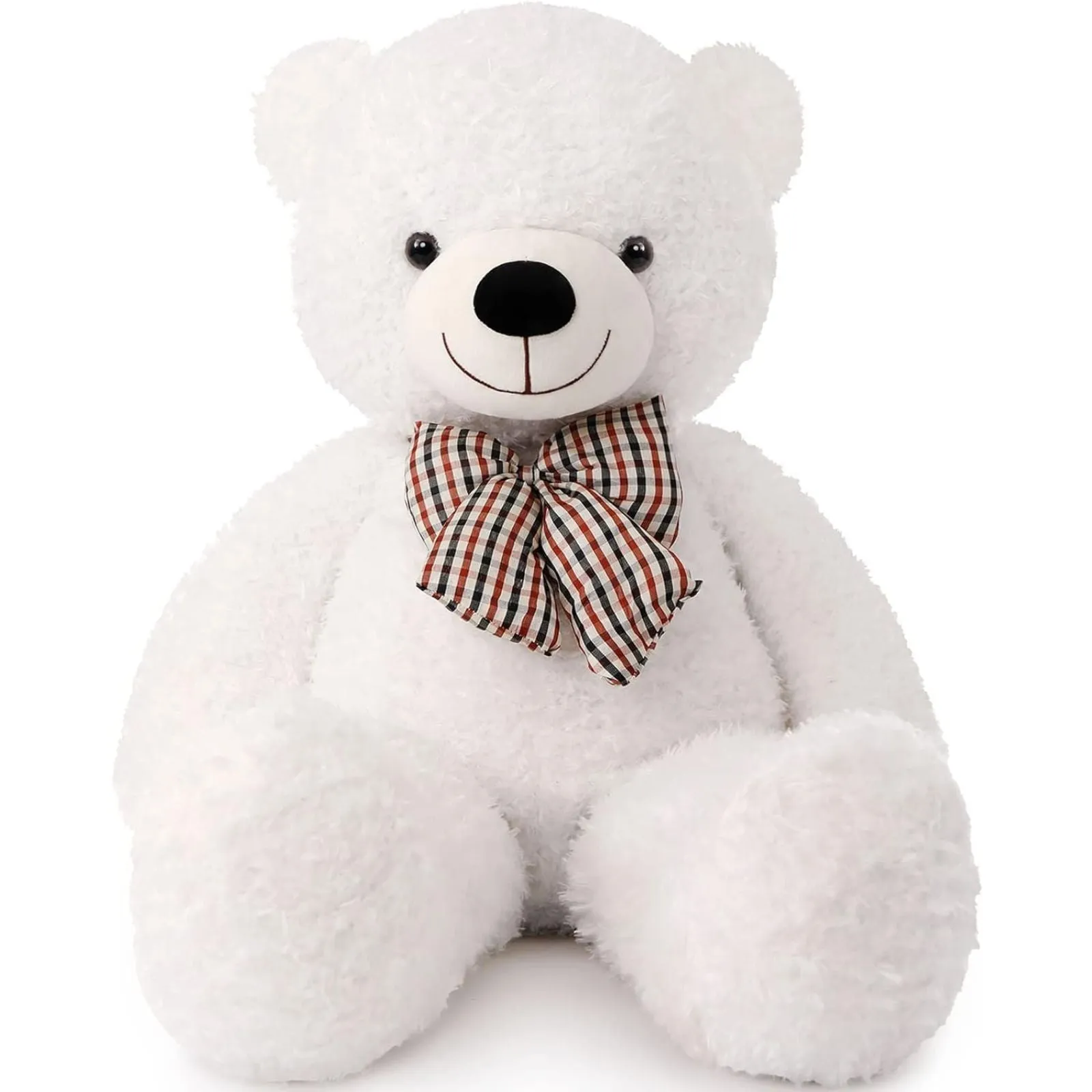 Vintage Teddy Bear Plush Toy, Light Brown/White, 31.5/39 Inches