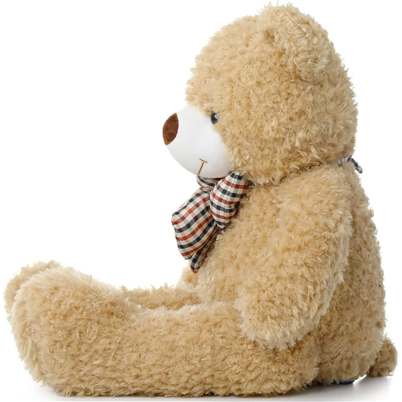Vintage Teddy Bear Plush Toy, Light Brown/White, 31.5/39 Inches
