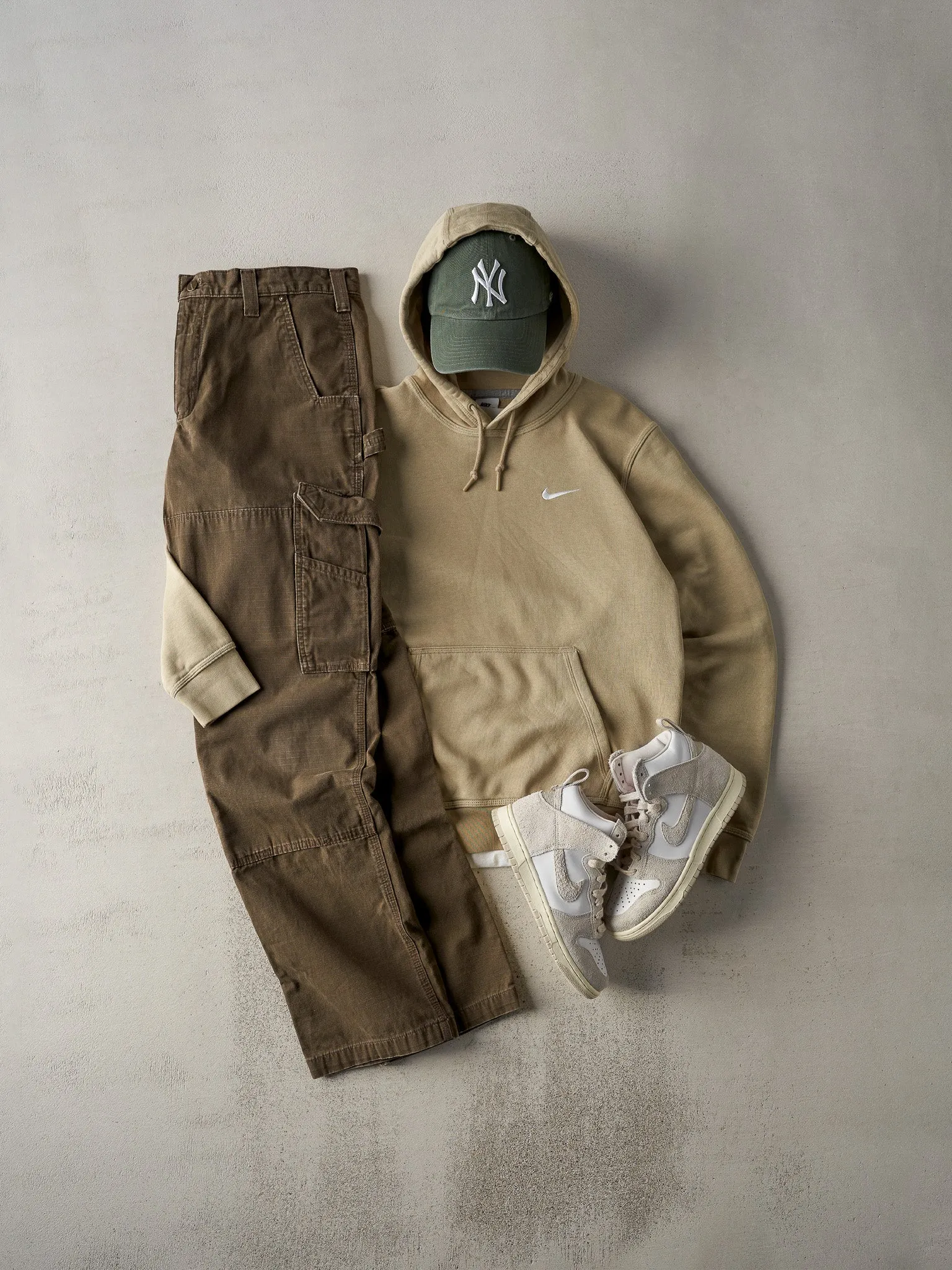 Vintage Y2K Chocolate Brown Relaxed Fit Carhartt Cargo Double Knee Carpenter Pants (34x33)