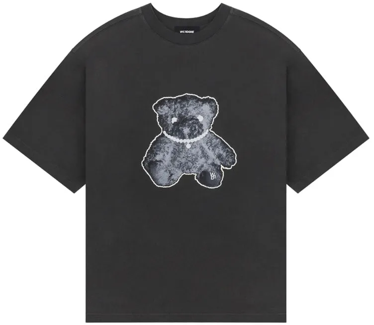 We11done Pearl Necklace Teddy T-Shirt Black