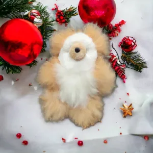 White and Brown Alpaca Teddy Bear