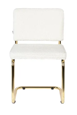 White Modern Cantilever Chairs (2) | Zuiver Teddy