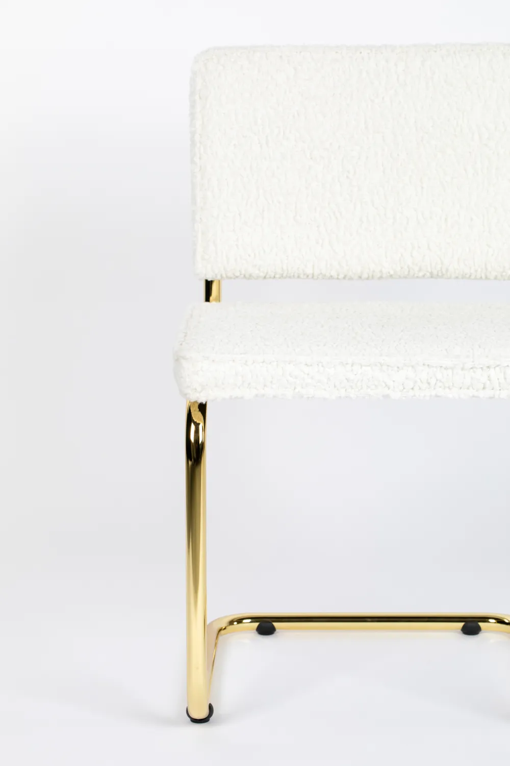 White Modern Cantilever Chairs (2) | Zuiver Teddy