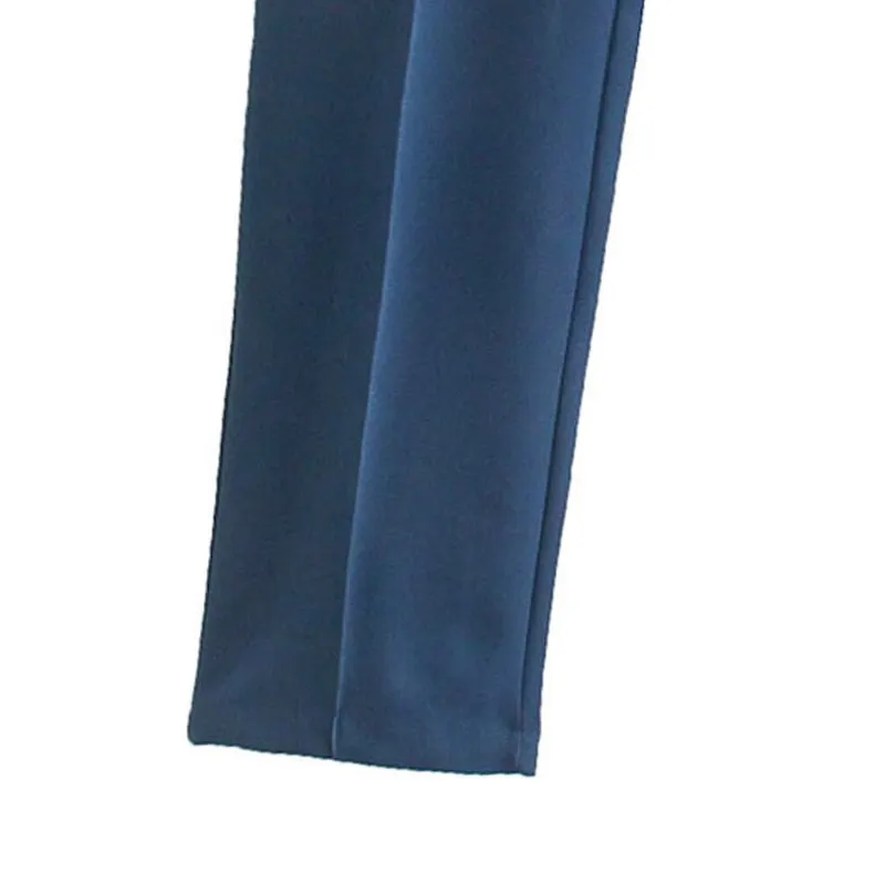 Women Office Wear High Waist Straight Pants